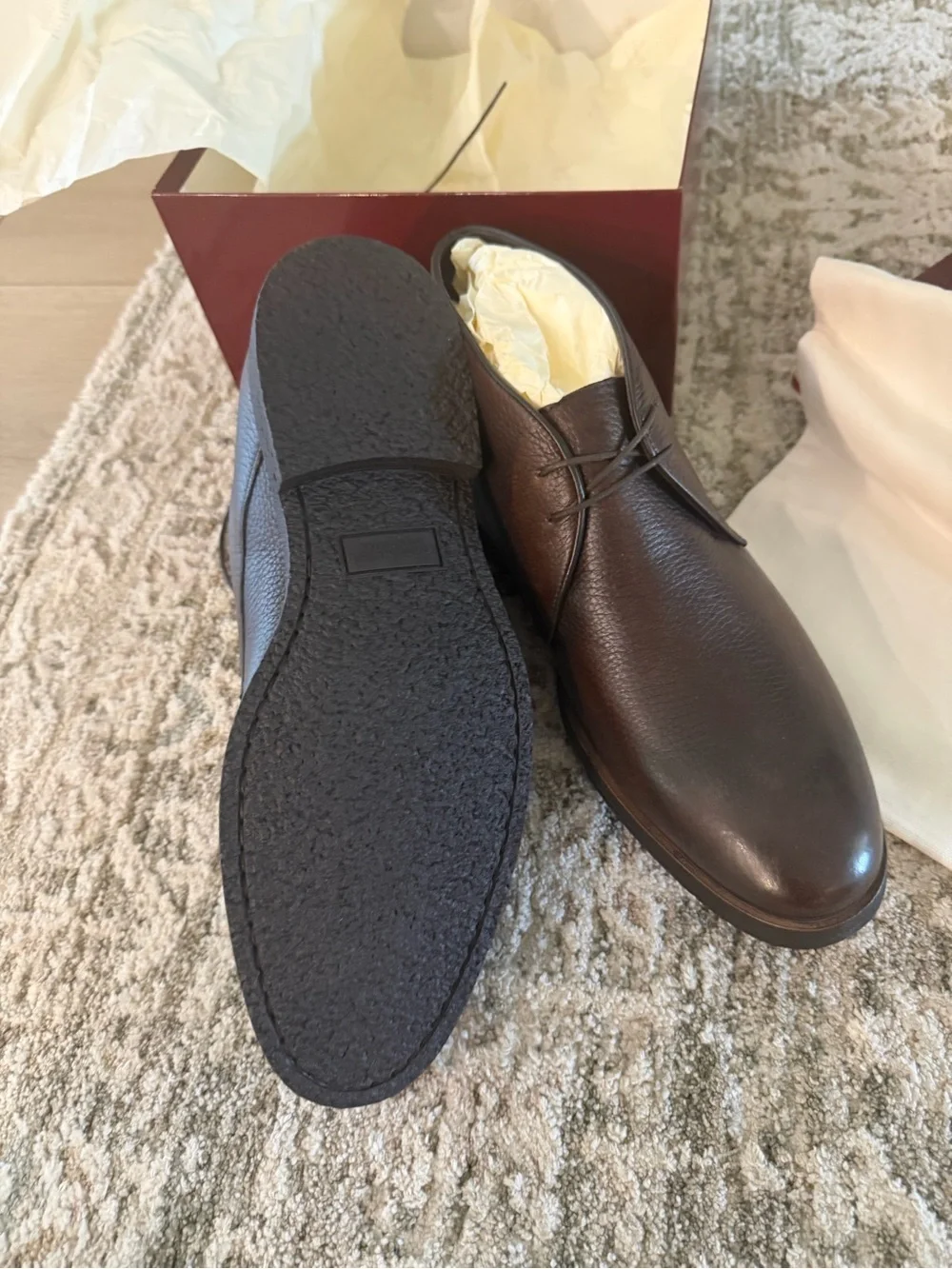 TO BOOT NEW YORK Calder Cognac Burnished Leather Chukka Boot 11M